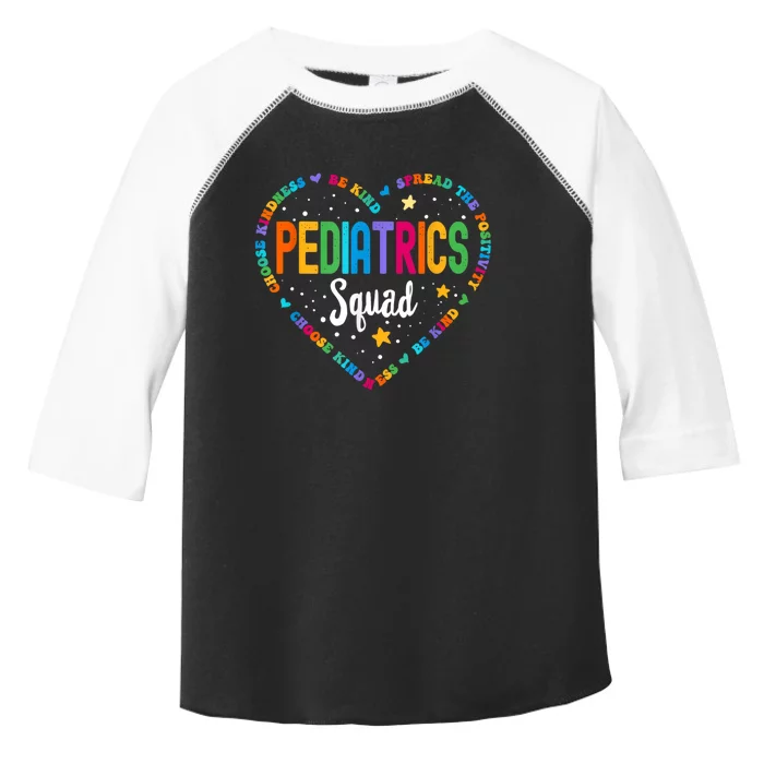 Retro Pediatrics Squad Heart Peds Registered Nurse School Toddler Fine Jersey T-Shirt