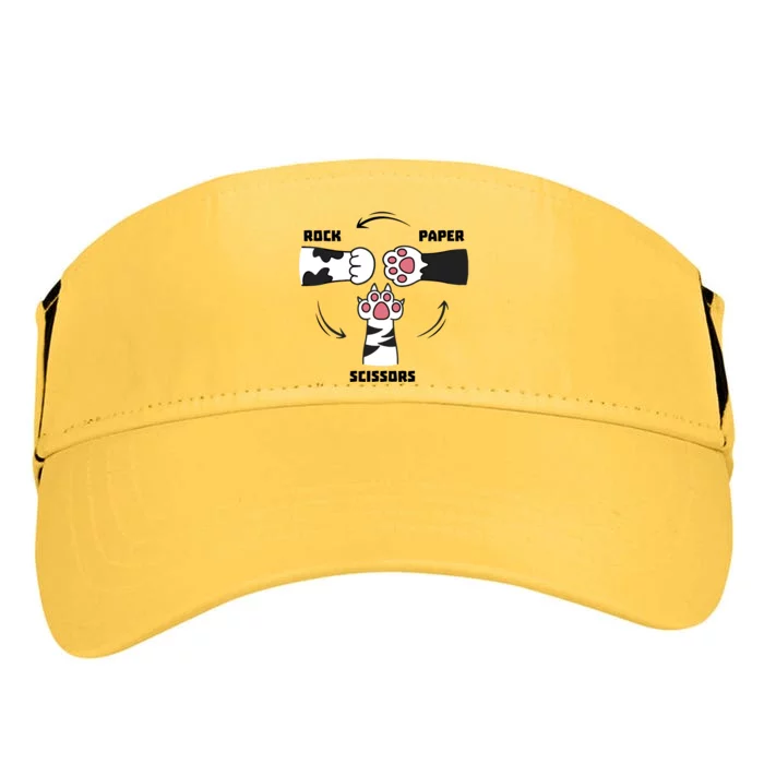 Rock Paper Scissors Cat Paws Adult Drive Performance Visor