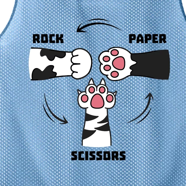 Rock Paper Scissors Cat Paws Mesh Reversible Basketball Jersey Tank