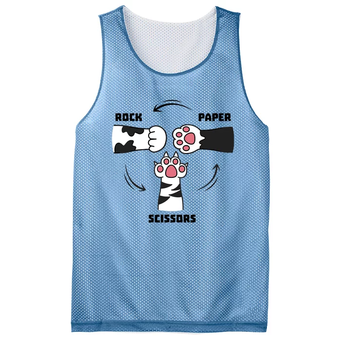 Rock Paper Scissors Cat Paws Mesh Reversible Basketball Jersey Tank