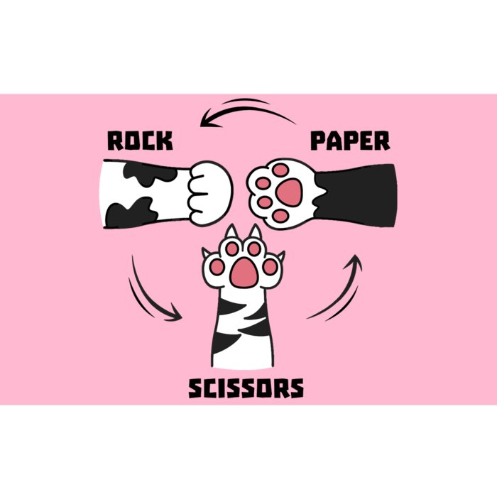 Rock Paper Scissors Cat Paws Bumper Sticker