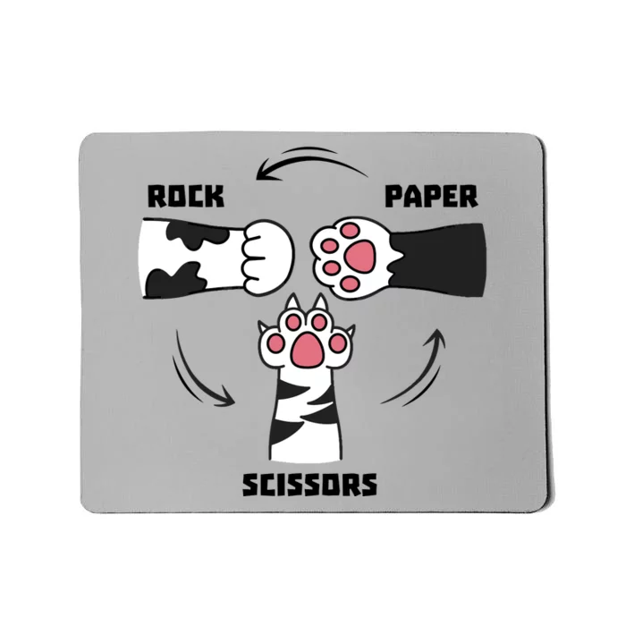 Rock Paper Scissors Cat Paws Mousepad