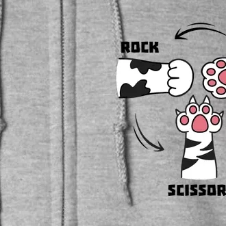 Rock Paper Scissors Cat Paws Full Zip Hoodie