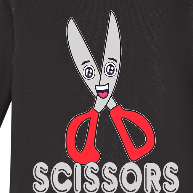 Rock Paper Scissors Funny Group Halloween Costumes Baby Long Sleeve Bodysuit