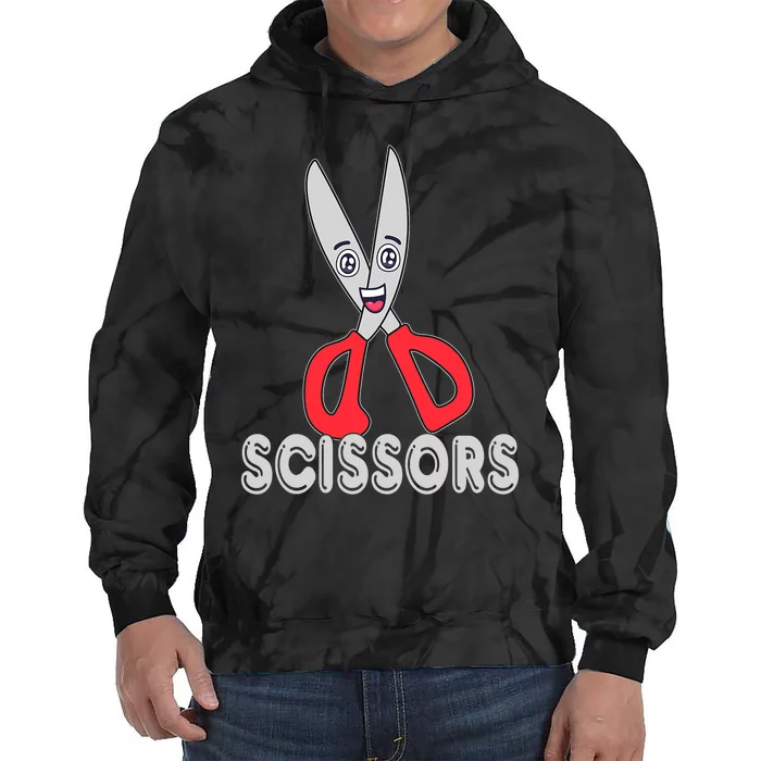 Rock Paper Scissors Funny Group Halloween Costumes Tie Dye Hoodie