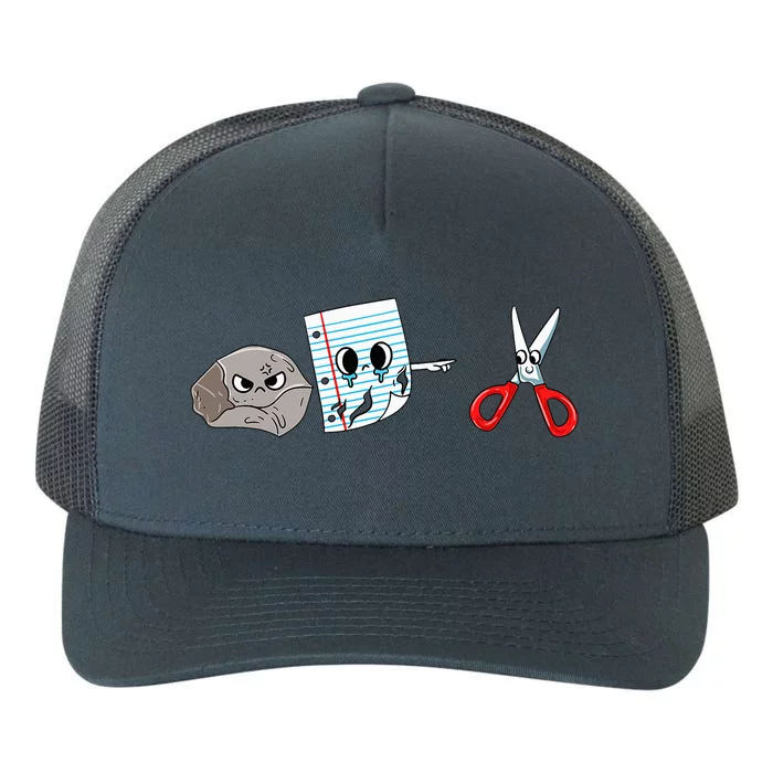 rock paper scissors game cute Yupoong Adult 5-Panel Trucker Hat