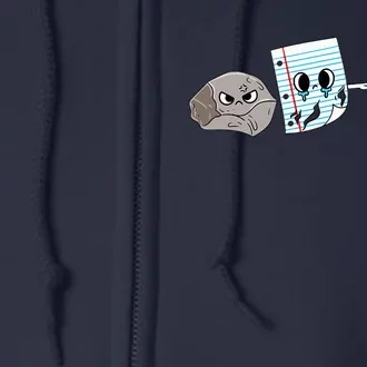 rock paper scissors game cute Full Zip Hoodie