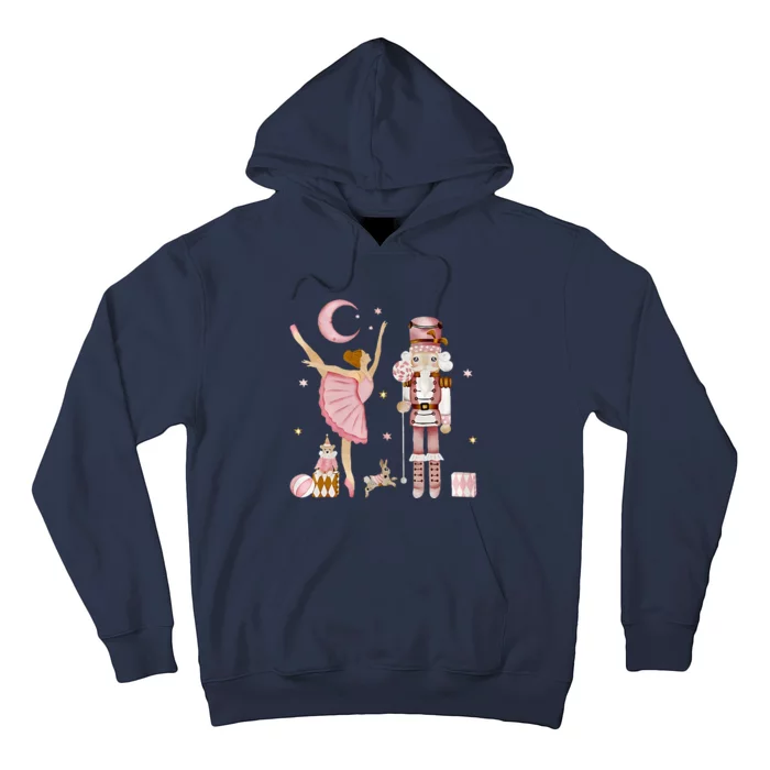 Retro Pink Sugar Plum Fairy Nutcracker Christmas Hoodie