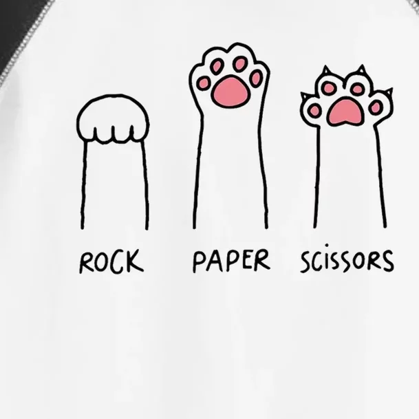 Rock Paper Scissors Hand Game Cute Paw Funny Cat Toddler Fine Jersey T-Shirt