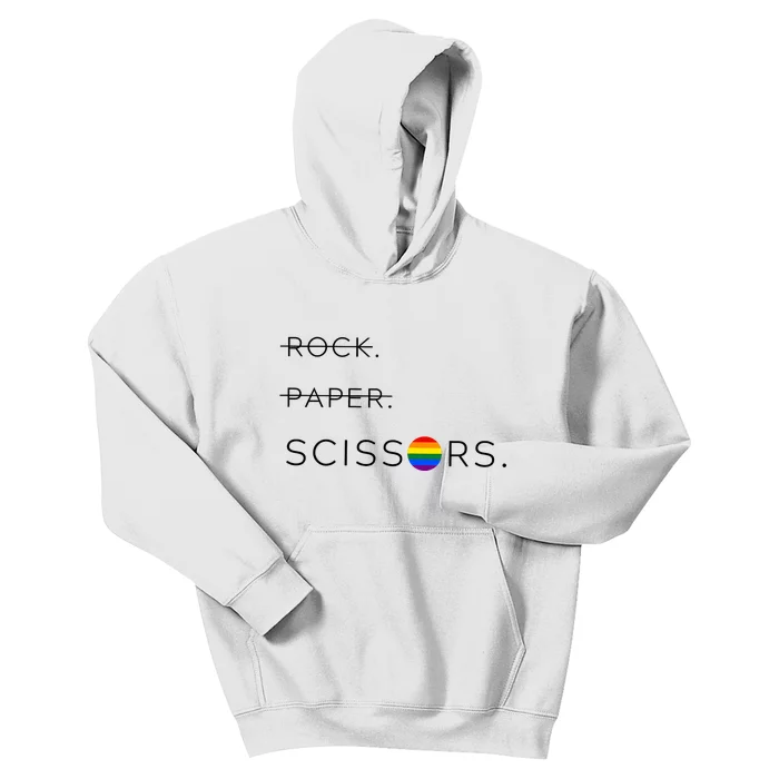 Rock Paper Scissors Lesbian Funny Lesbian Pride Lgbt Kids Hoodie