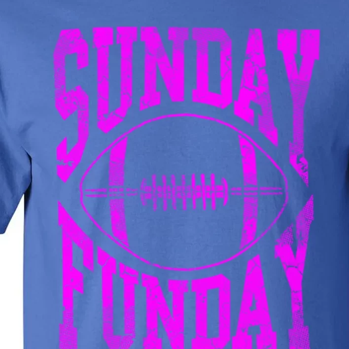 Retro Pink Sunday Funday Football Gift Tall T-Shirt