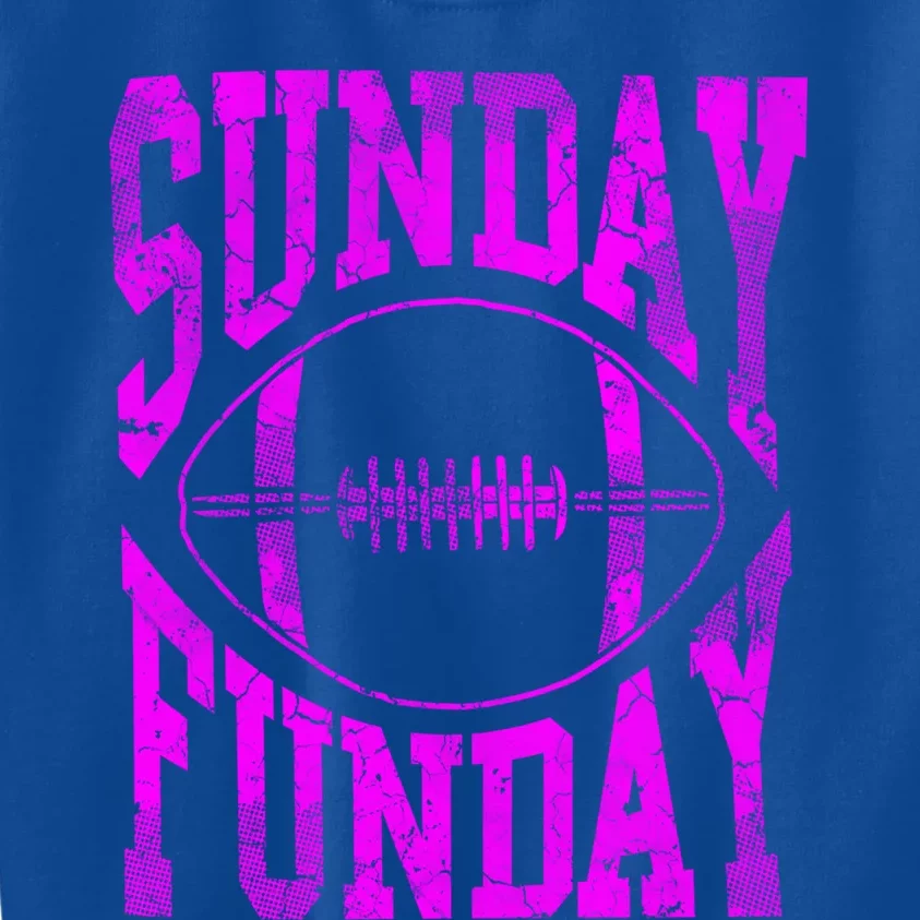 Retro Pink Sunday Funday Football Gift Kids Sweatshirt