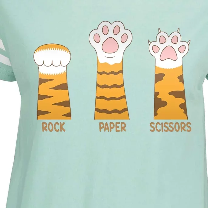 Rock Paper Scissors Cat Enza Ladies Jersey Football T-Shirt