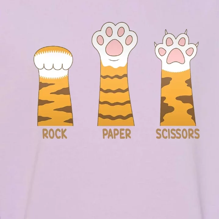 Rock Paper Scissors Cat Garment-Dyed Sweatshirt