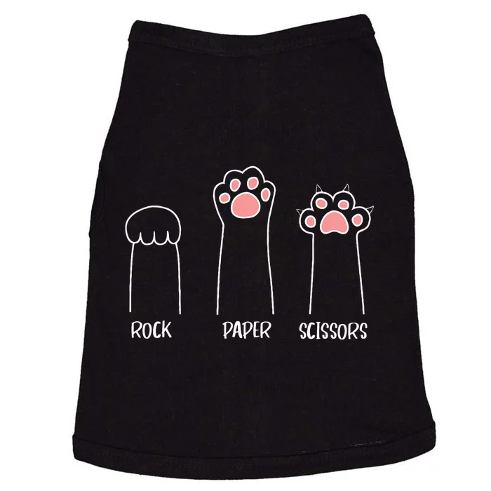 Rock Paper Scissors Hand Game Cute Paw Funny Cat Doggie Tank