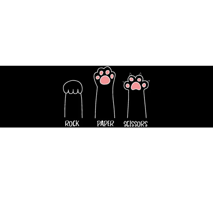 Rock Paper Scissors Hand Game Cute Paw Funny Cat Bumper Sticker