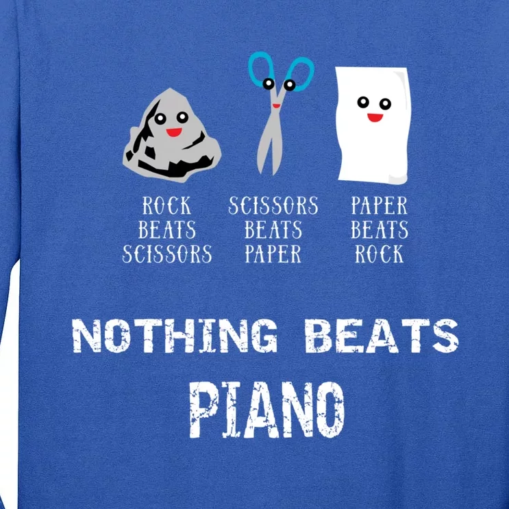 Rock Paper Scissors Piano Cool Classical Music Lovers Funny Gift Tall Long Sleeve T-Shirt