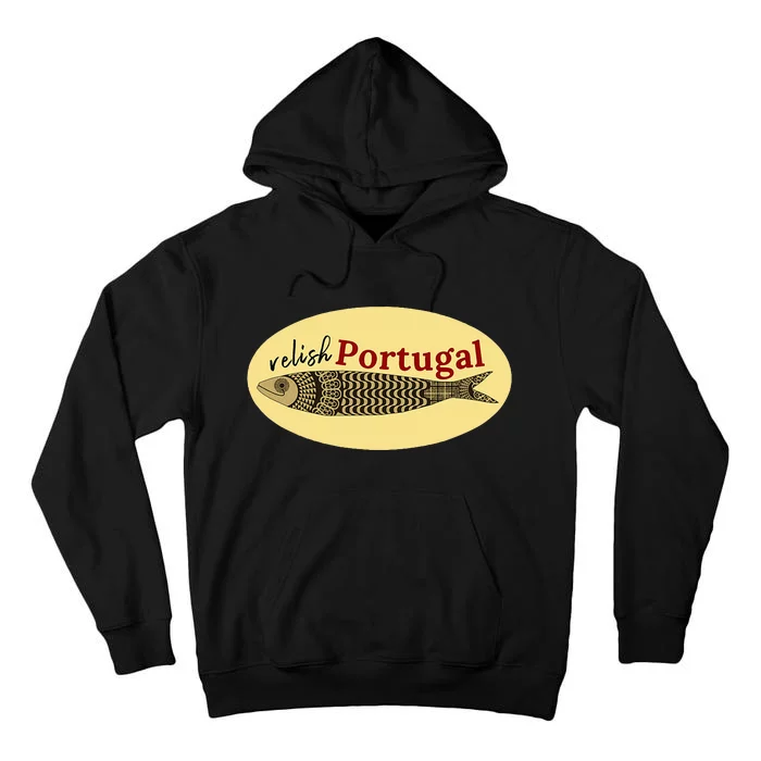 Relish Portugal Sardine Logo Portuguese Tile Sidewalk Tall Hoodie