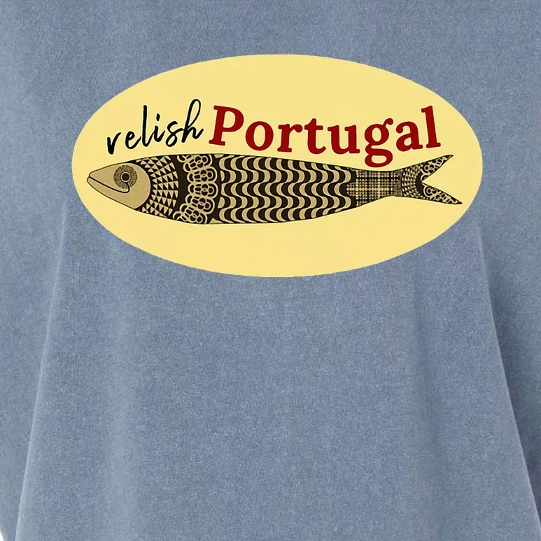 Relish Portugal Sardine Logo Portuguese Tile Sidewalk Garment-Dyed Women's Muscle Tee