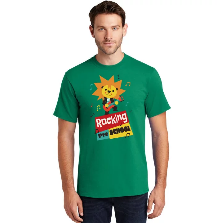 Rocking Pre School Lion Guitar Tall T-Shirt