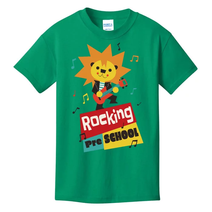 Rocking Pre School Lion Guitar Kids T-Shirt