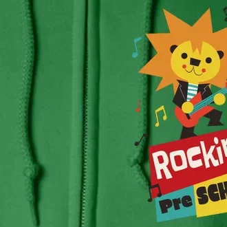 Rocking Pre School Lion Guitar Full Zip Hoodie