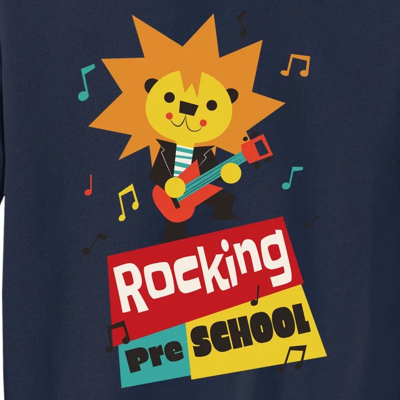 Rocking Pre School Lion Guitar Tall Sweatshirt