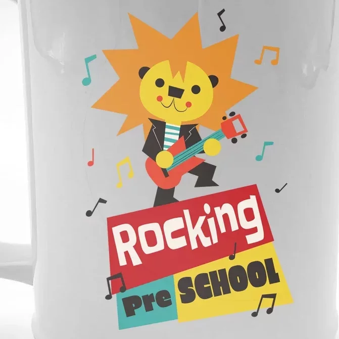 Rocking Pre School Lion Guitar Front & Back Beer Stein