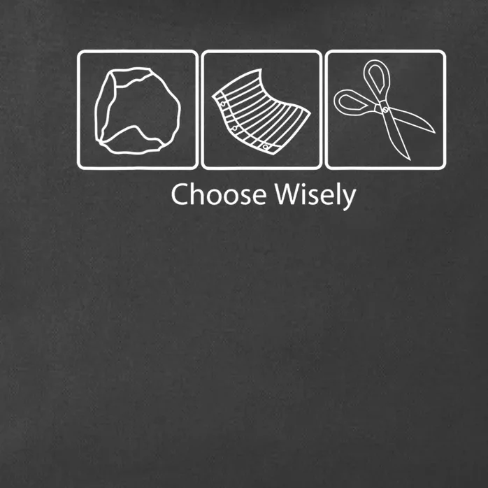 Rock Paper Scissors Choose Wisely Zip Tote Bag