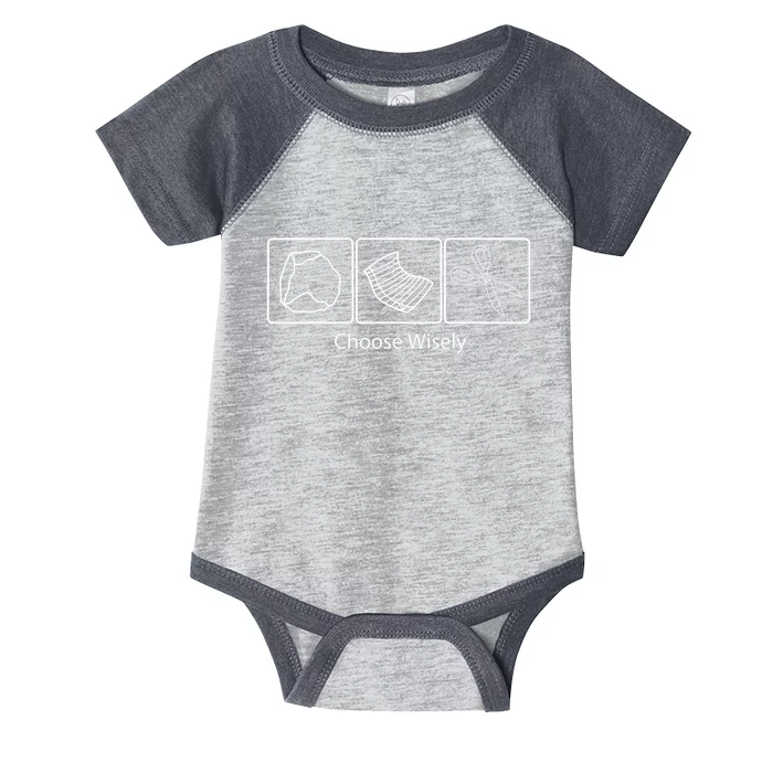 Rock Paper Scissors Choose Wisely Infant Baby Jersey Bodysuit