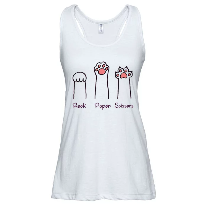 rock paper scissors cat paws Ladies Essential Flowy Tank