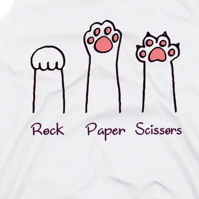 rock paper scissors cat paws Tank Top