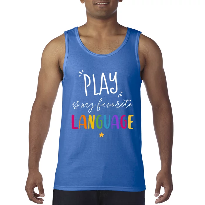 Rainbow Pediatric Speech Therapy Therapist Cute Slp Crew Gift Tank Top