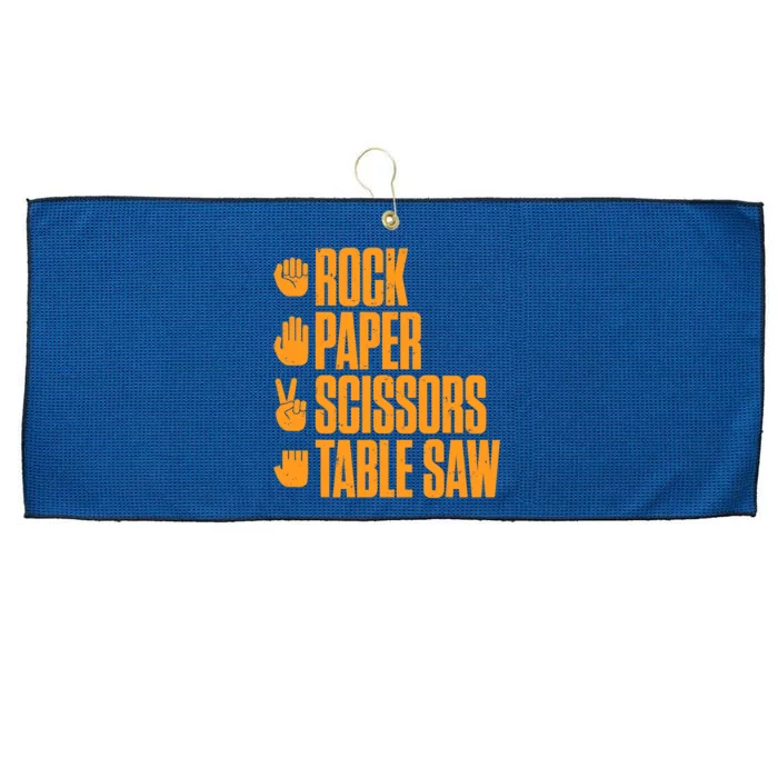 Rock Paper Scissors Table Saw Funny Carpenter Large Microfiber Waffle Golf Towel