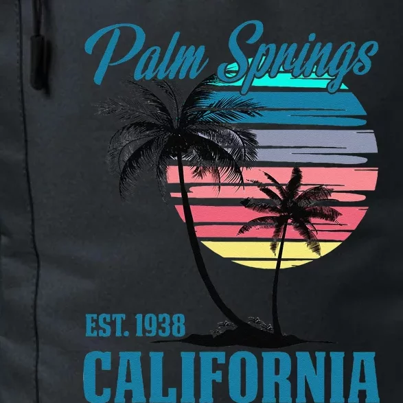 Retro Palm Springs California Beach Vibes Summer Vacation Daily Commute Backpack