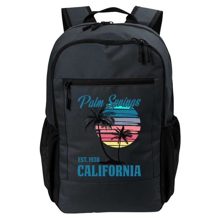 Retro Palm Springs California Beach Vibes Summer Vacation Daily Commute Backpack