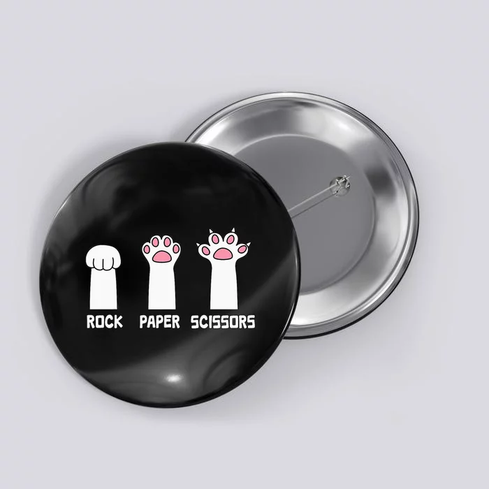 Rock Paper Scissors Cat Paws Game Cute Paw Funny Cat Button