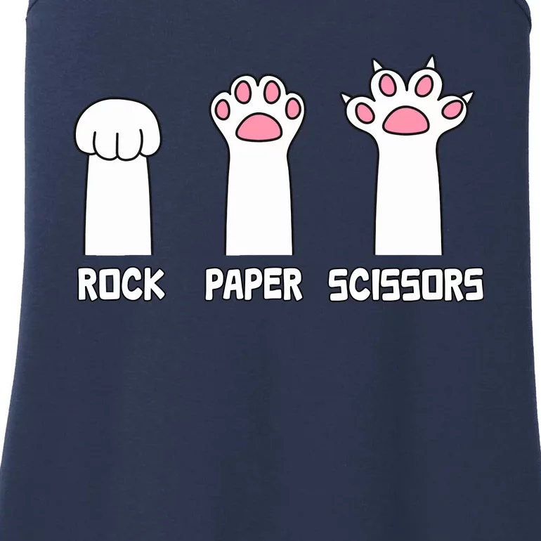 Rock Paper Scissors Cat Paws Game Cute Paw Funny Cat Ladies Essential Tank