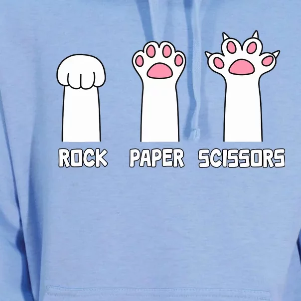 Rock Paper Scissors Cat Paws Game Cute Paw Funny Cat Unisex Surf Hoodie