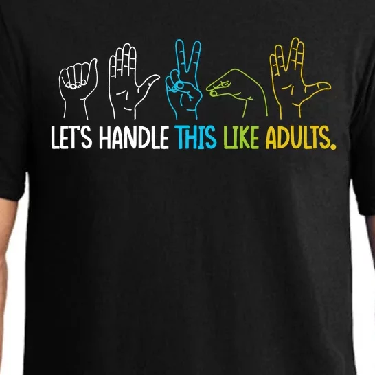 Rock Paper Scissors LetS Handle This Like Adults Pajama Set