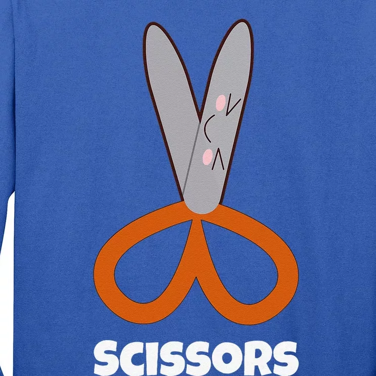 Rock Paper Scissors Funny Group Halloween Costumes Tall Long Sleeve T-Shirt