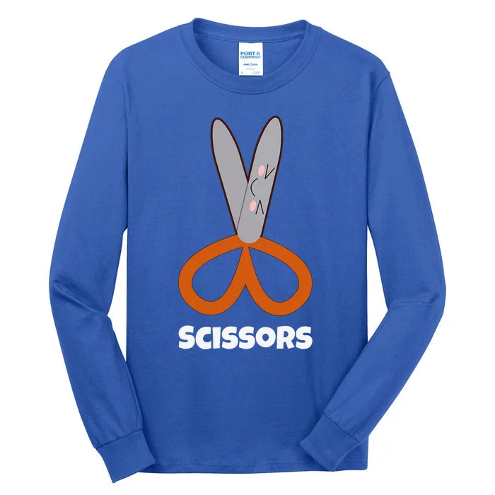 Rock Paper Scissors Funny Group Halloween Costumes Tall Long Sleeve T-Shirt