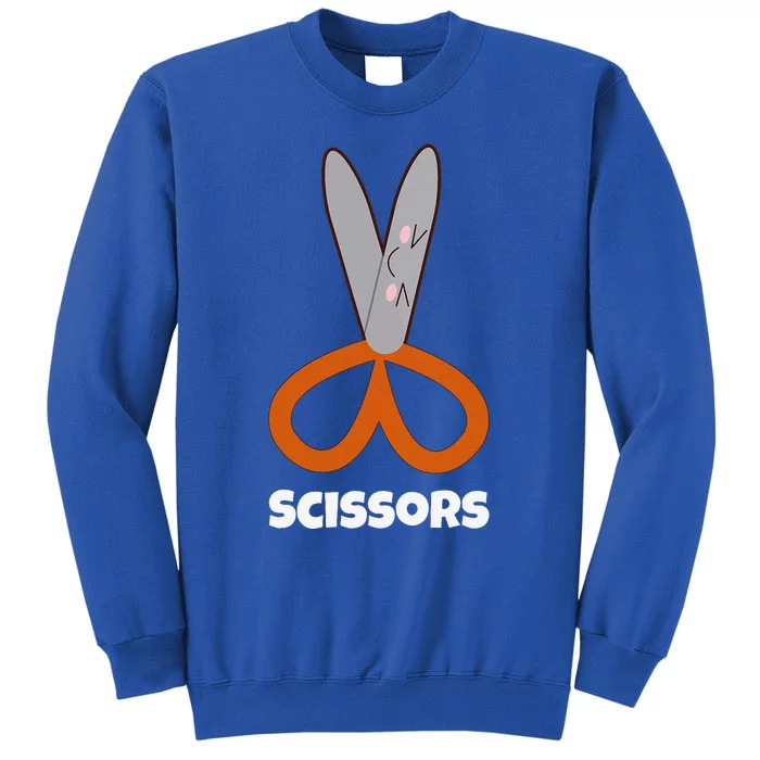 Rock Paper Scissors Funny Group Halloween Costumes Tall Sweatshirt