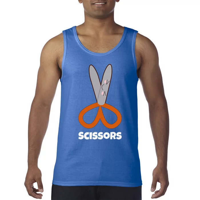 Rock Paper Scissors Funny Group Halloween Costumes Tank Top