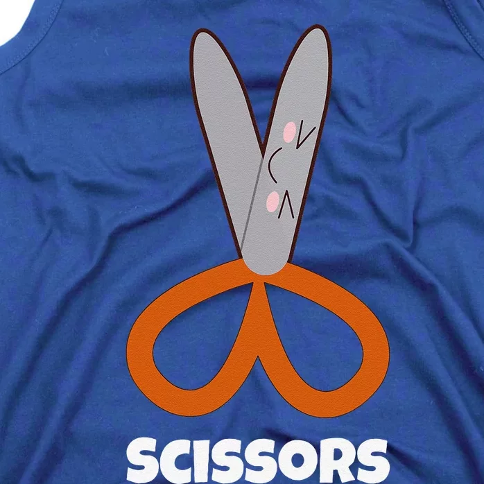 Rock Paper Scissors Funny Group Halloween Costumes Tank Top