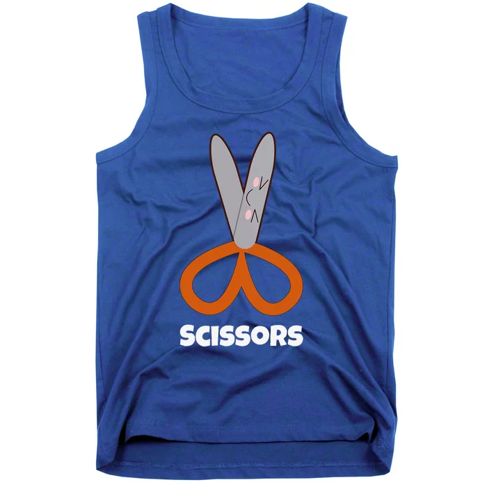 Rock Paper Scissors Funny Group Halloween Costumes Tank Top