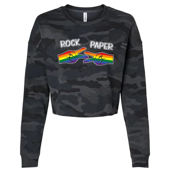 Rock Paper Scissors Lgbtq+ Pride Month Cropped Pullover Crew