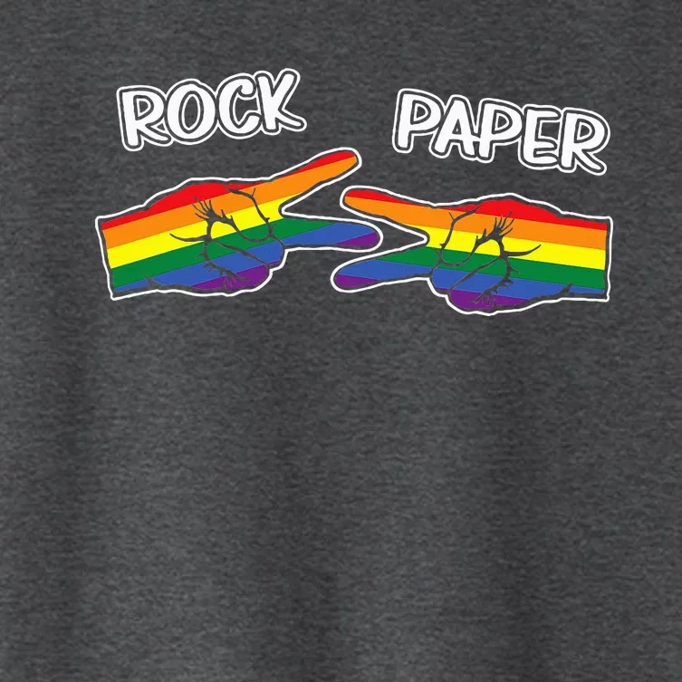 Rock Paper Scissors Lgbtq+ Pride Month Women's Crop Top Tee