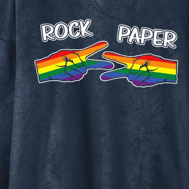 Rock Paper Scissors Lgbtq+ Pride Month Hooded Wearable Blanket