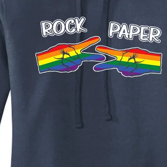 Rock Paper Scissors Lgbtq+ Pride Month Women's Pullover Hoodie